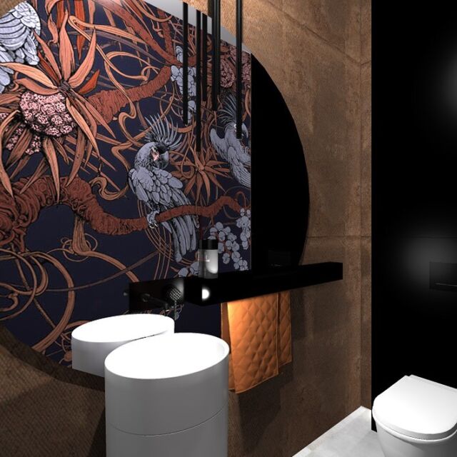 Mała łazienka #bathroom  #bathroomdesign  #bathroomdecor #design #interiordesign #walldecoration  #walldesign #interior